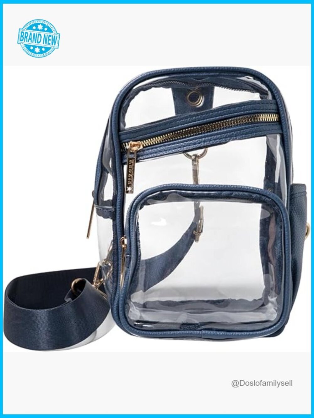 Clear Crossbody Sling Bag Adjustable Strap Festival Stadium Ready Tote
